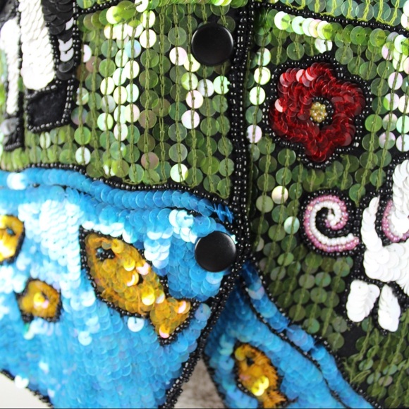 Artsy Vest Farm Scene Sequins by Quacker Factory L - Picture 7 of 8